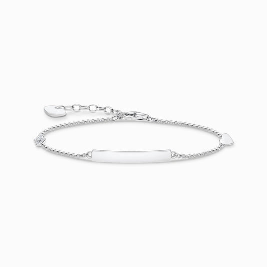 Armbåndhjerte med uendelig sølv A1976-051-14