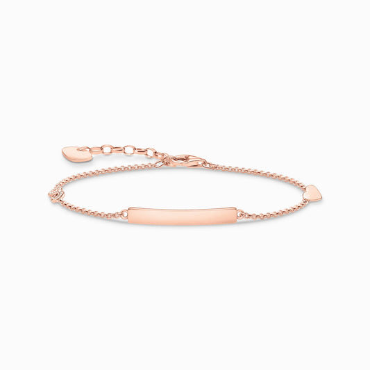 Bracelet classic with heart and infinity rose gold A1976-416-40