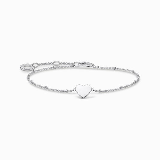 Armbånd hjerte med prikker sølv A1991-001-21