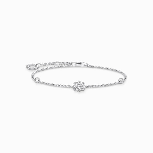 Armbånd kløverblad med steiner sølv A1993-051-14