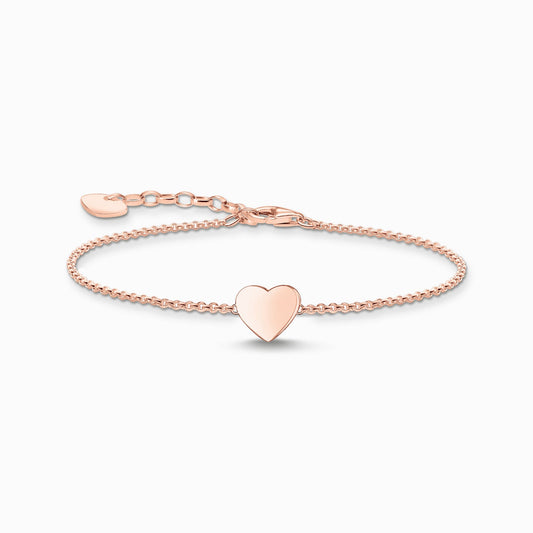 Armbånd hjerte rosa gull A2044-415-40