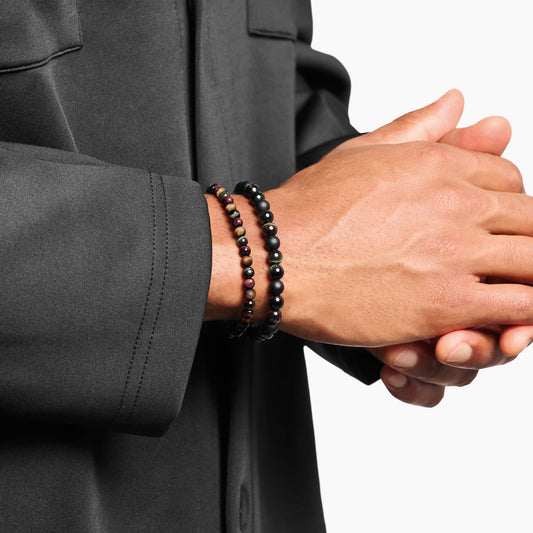 Talisman armbånd med tigerøye perler A2183-826-7