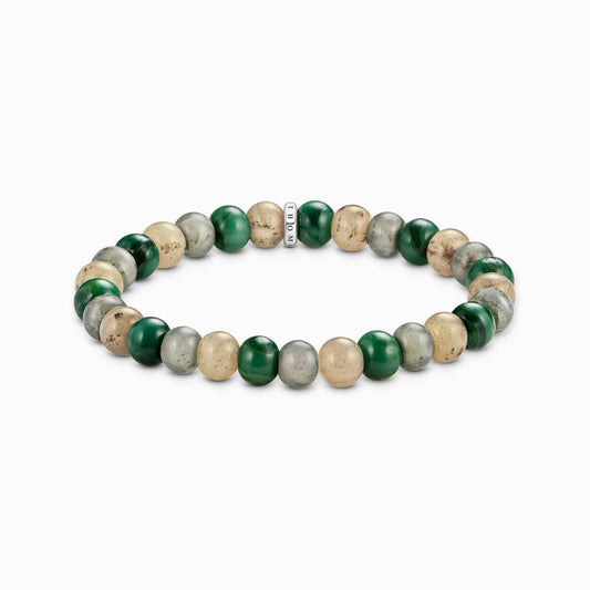 armbånd jaspis, jade og labradoritt 9 mm A2196-503-6