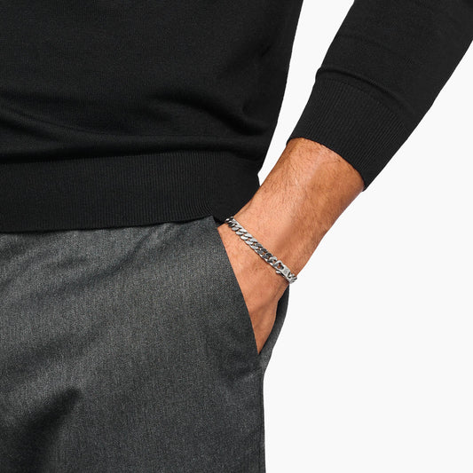 Sølv pansret armbånd 6,9 mm A2200-637-21