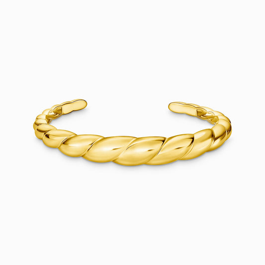 Gullbelagt armring i organisk form AR119-413-39