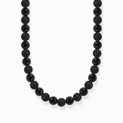 Talisman halskjede med obsidian perler KE2304-698-11