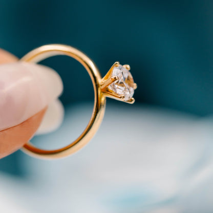 Contessa ring i gull LAB diamant 1,0 ct N240611