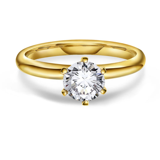 Contessa ring i gull LAB diamant 1,0 ct N240611