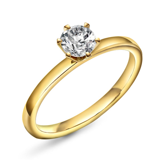 Contessa ring i gull LAB diamant 0,5 ct N240612