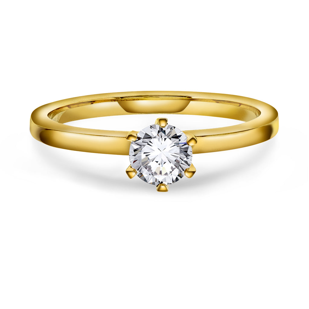 Contessa ring i gull LAB diamant 0,5 ct N240612