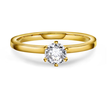 Contessa ring i gull LAB diamant 0,5 ct N240612