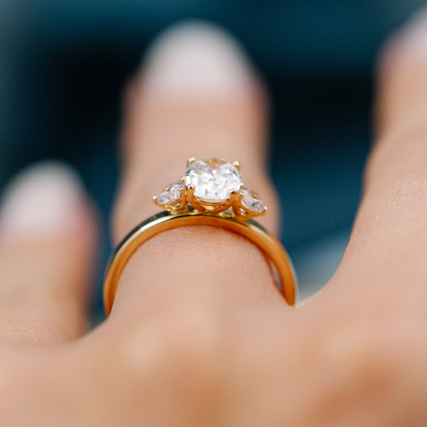 Duchess ring gull LAB diamanter 1,55 ct N240619