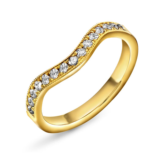 Fairytale ring gull LAB diamanter 0,30 c N240623