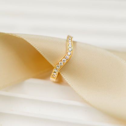 Fairytale ring gull LAB diamanter 0,30 c N240623
