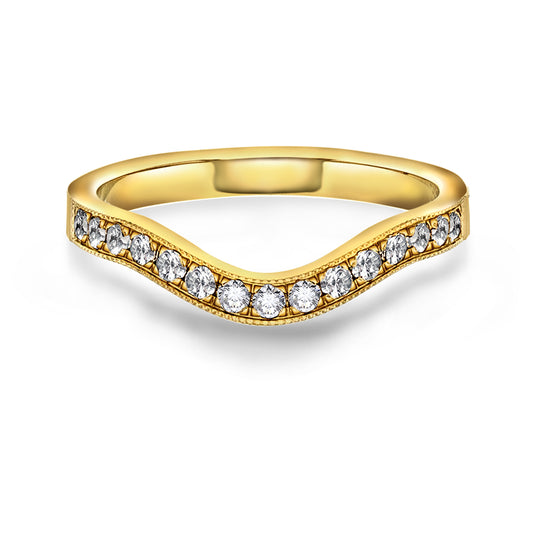 Fairytale ring gull LAB diamanter 0,30 c N240623