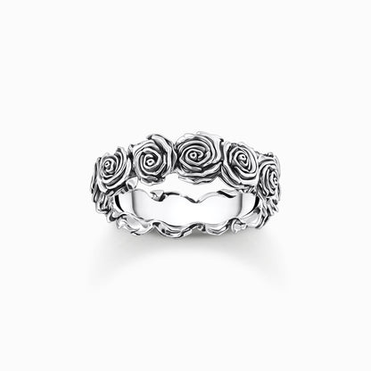 Silver Midnight Rose ring TR2488-637-21