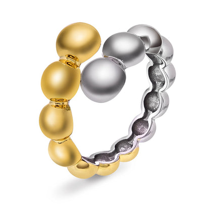 Studio Axis ring i 925 sølv, tofarget med kuler, 3,9 mm, bilde 1 av 5