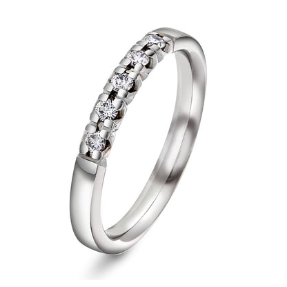 Beta ring i 14 karat hvitt gull med diamant 0,15 ct 3 mm, bilde 1 av 3
