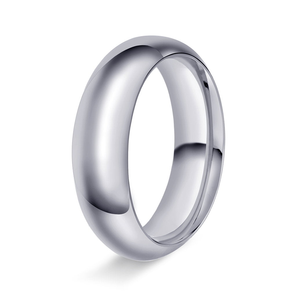 Ring i 950 platina halvrund/buet, polert, bilde 10 av 12