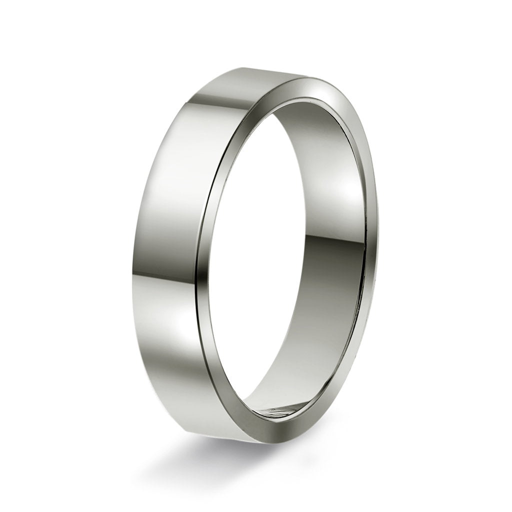 Ring i 14 karat hvitt gull, innvendig rektangulær, bilde 3 av 6