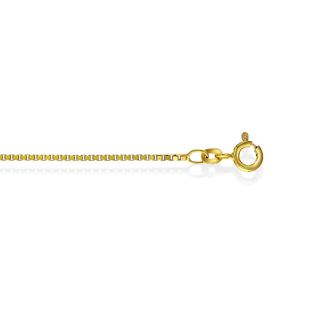Veneziansk halskjede i 585 gult gull 1,3 mm, 38 cm