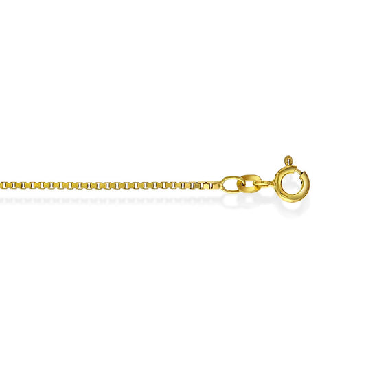 Veneziansk halskjede i 585 gult gull 1,3 mm, 38 cm