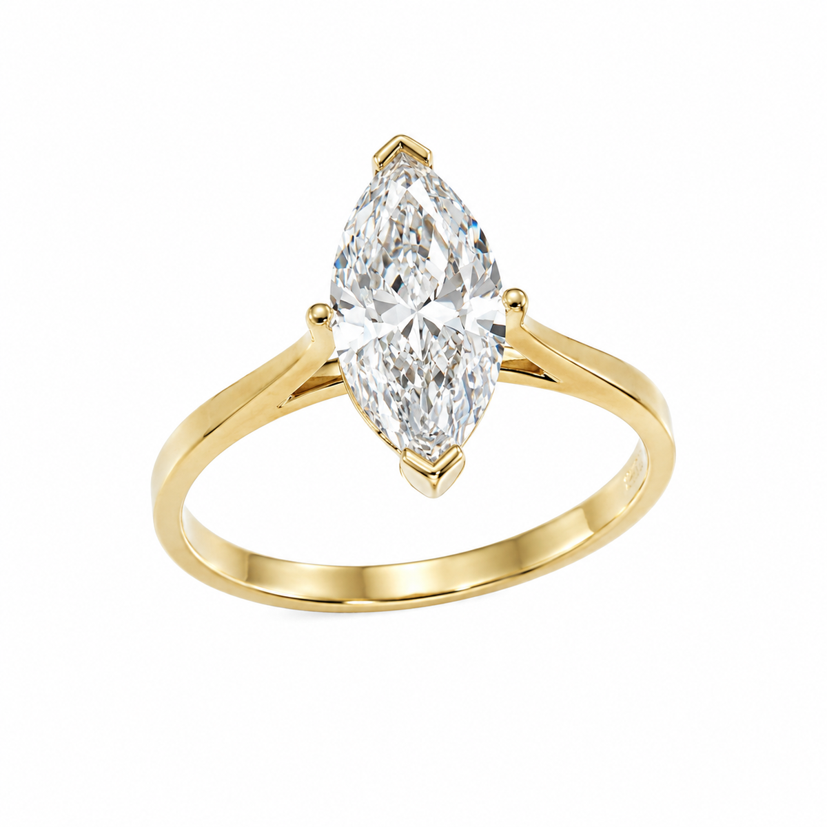 Svolder ring Madeleine Marquise i 585 gull med lab-diamant, bilde 1 av 2