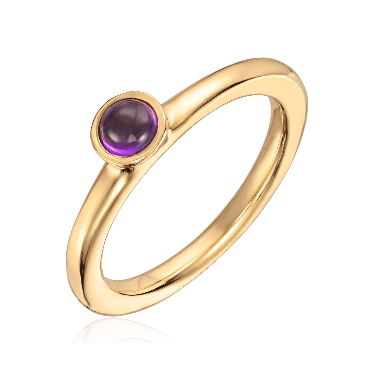 Visholm Design ring i 585 gult gull med ametyst, bilde 1 av 2