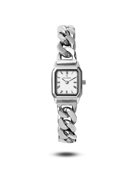 Grace Stål / Hvit 18x19mm SKU | MO304 - Bjerveur.noGrace Stål / Hvit 18x19mm SKU | MO304