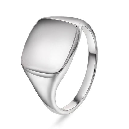 Ring i rhodinert 925 sølv, signetring large 13 mm, bilde 1 av 2