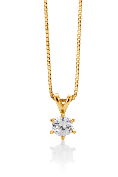 Svolder anheng i 585 gull med diamant 1 ct, SI, bilde 3 av 3
