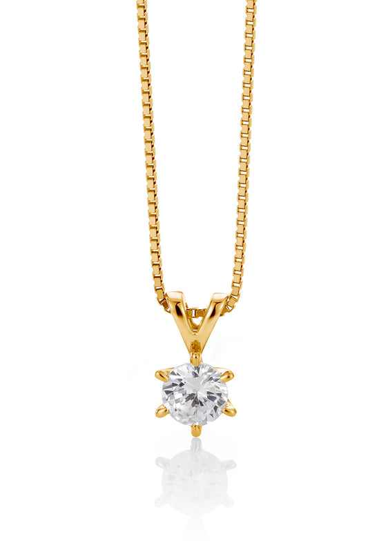 Svolder anheng i 585 gull med diamant 0,7 ct GTW/VS, bilde 1 av 3