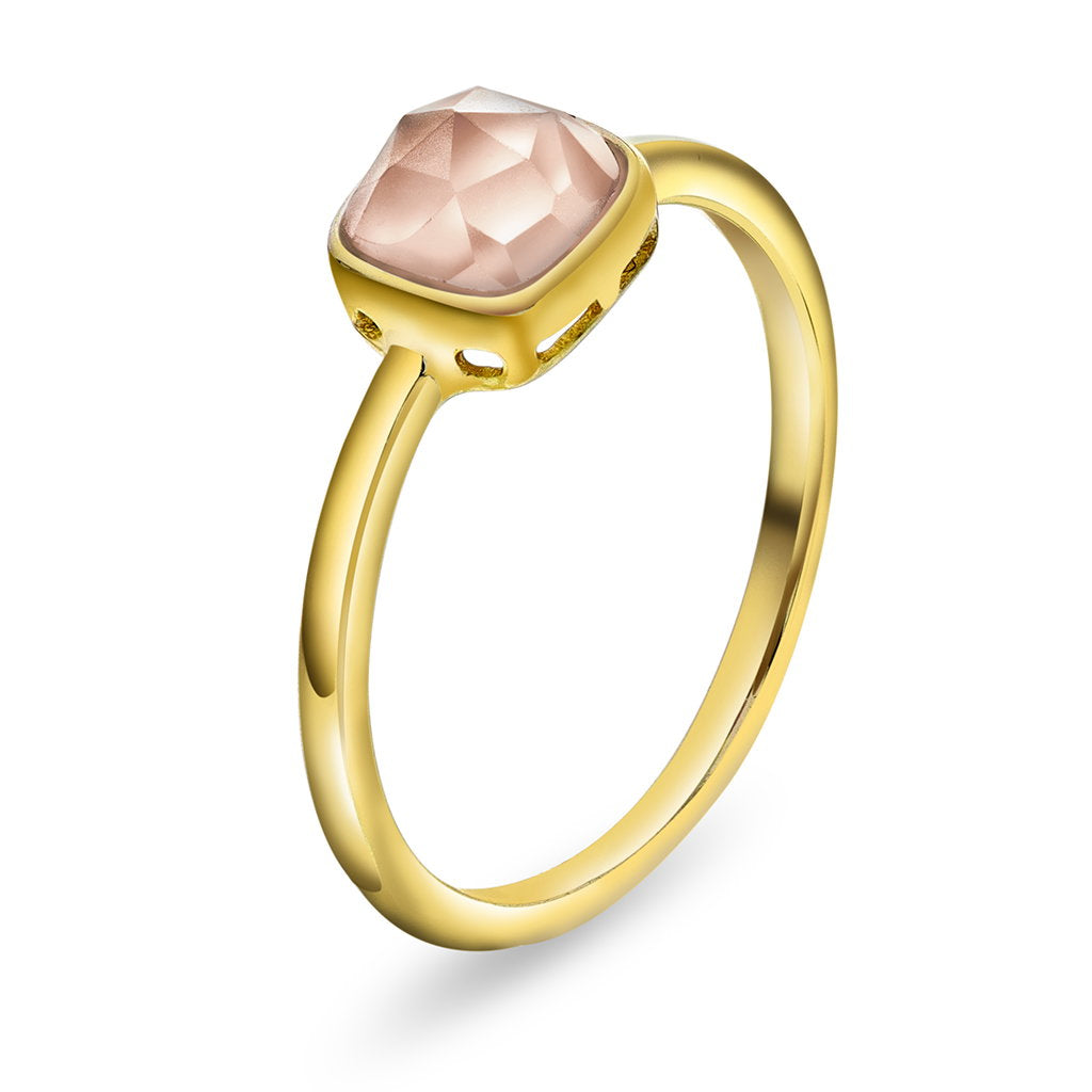 Sandra Lyng ring i forgylt sølv med rosa opal, Kjærlighet, bilde 1 av 3