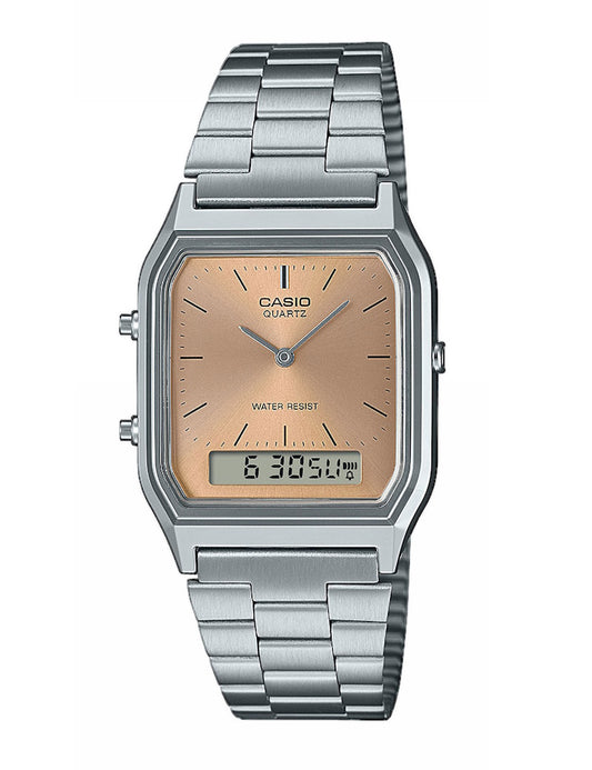 Casio Vintage AQ-230A-4AMQYES dameklokke i stål