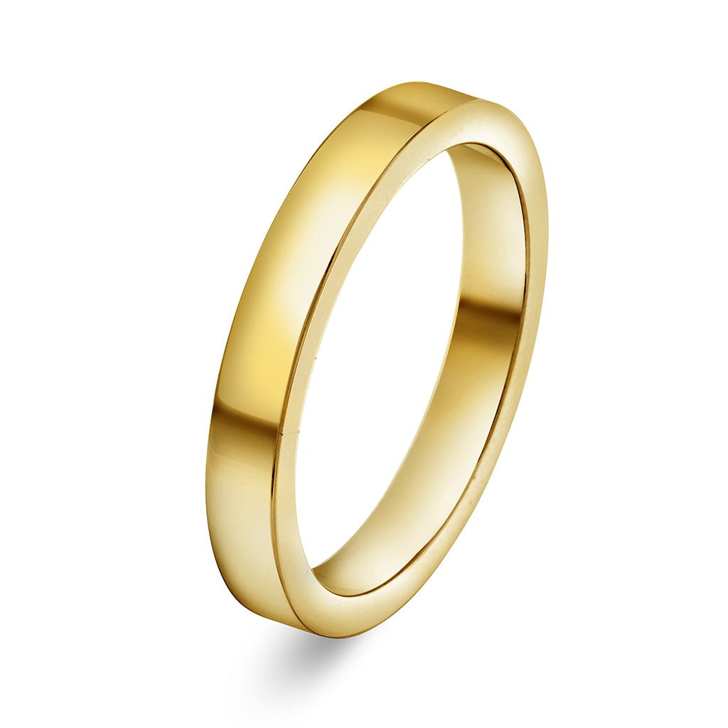 Delta ring i 14 karat gull, allianse uten stein 3,0 mm, bilde 1 av 2