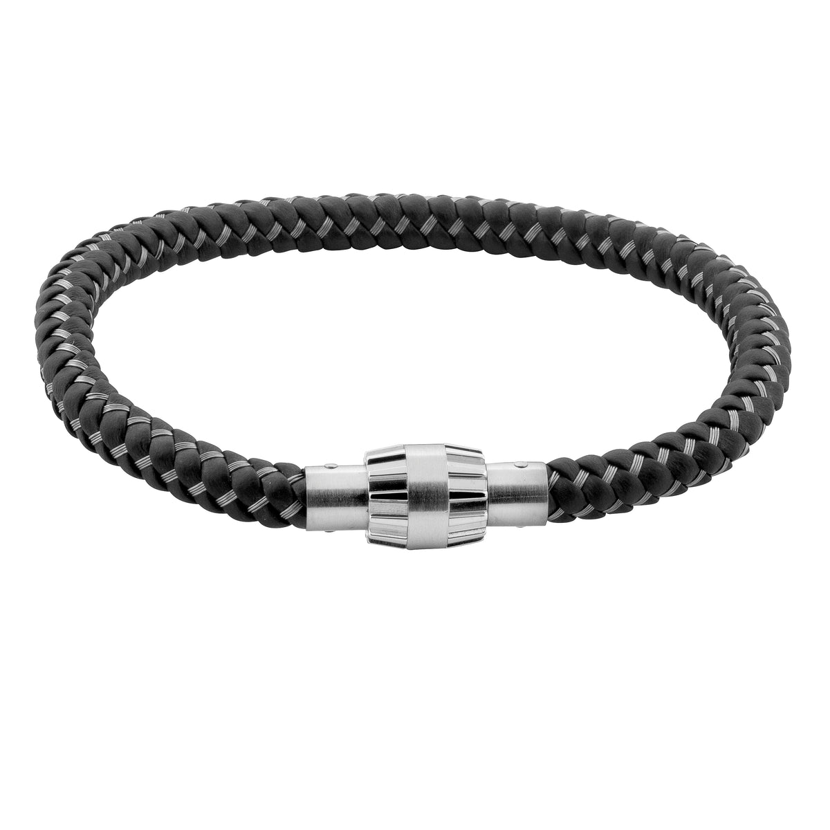 Sander armbånd i stål, brun, 22 cm