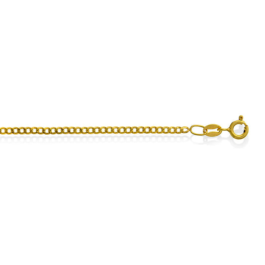 Panser halskjede i forgylt sølv 2,13 mm, 60 cm