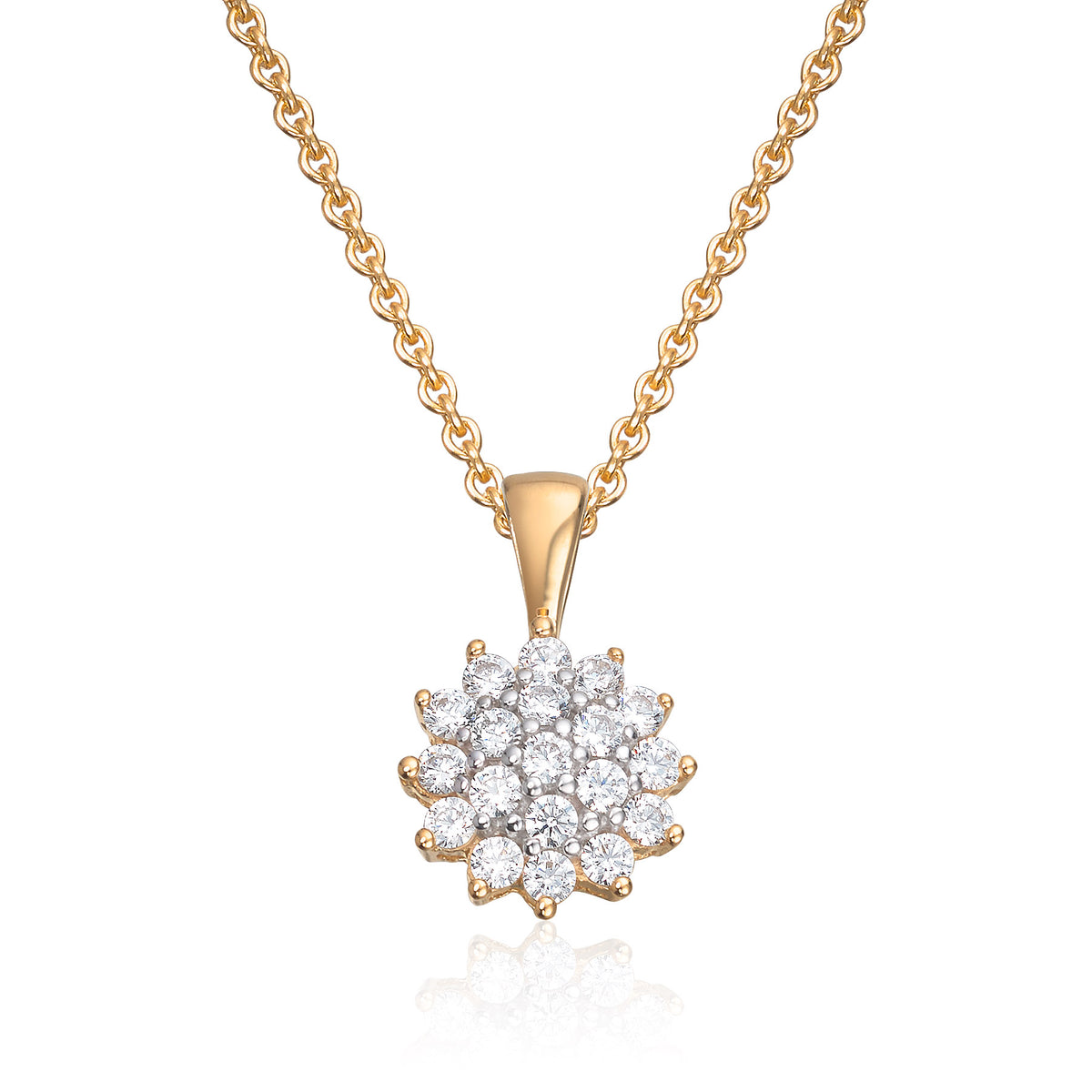Anheng Rosett 14K gult gull med 0,02ct diamanter Artikkelnr: 27520 - Bjerveur.noAnheng Rosett 14K gult gull med 0,02ct diamanter Artikkelnr: 27520