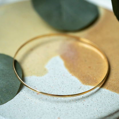 Armring i massivt 14 karat gult gull, bilde 3 av 16