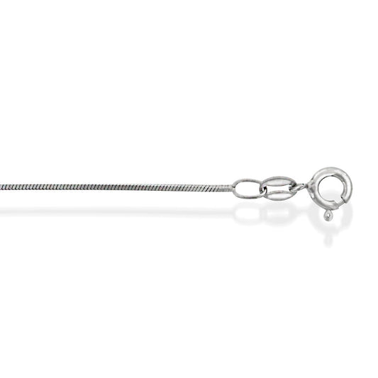 Halskjede i 925 sølv, slangekjede 0,9 mm, 42 cm