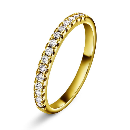 Vida ring i 14 karat gult gull med diamant 0,30 ct
