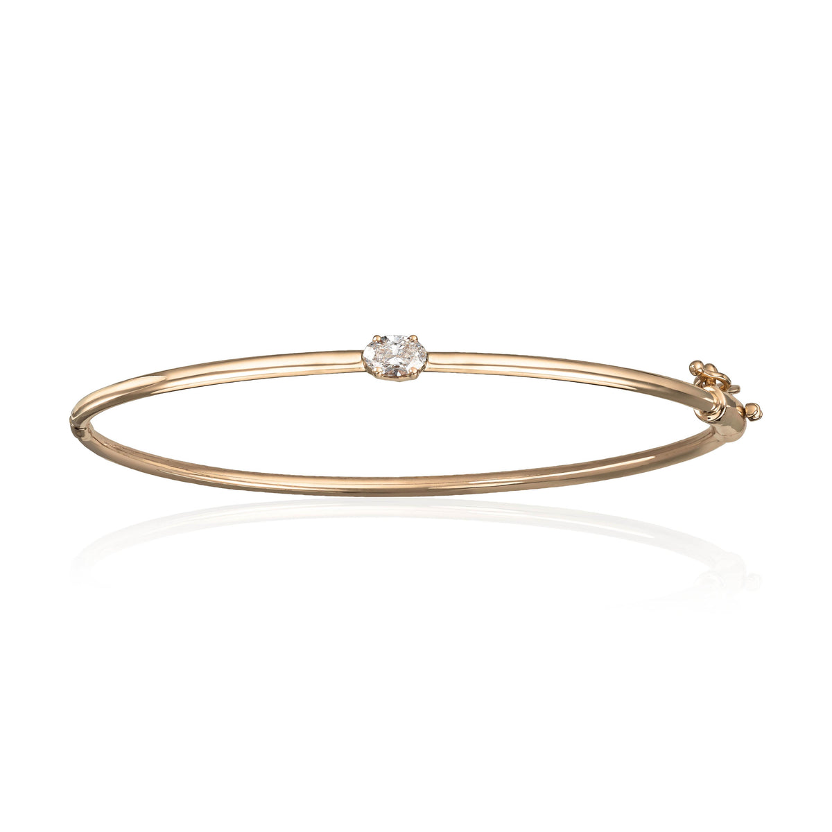 Carmen armring i 585 gult gull med diamant 0,307 ct, 6 mm