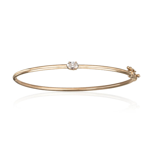 Carmen armring i 585 gult gull med diamant 0,307 ct, 6 mm