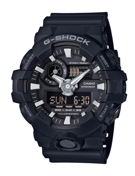 Casio G-Shock GA-700-1BER herreklokke i resin - Ana-digi