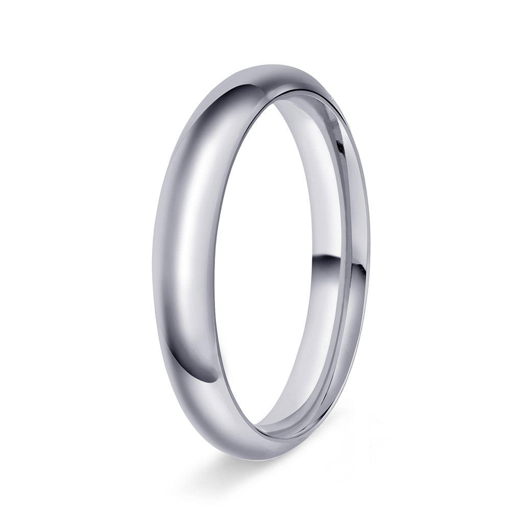 Ring i 950 platina halvrund/buet, polert, bilde 4 av 12