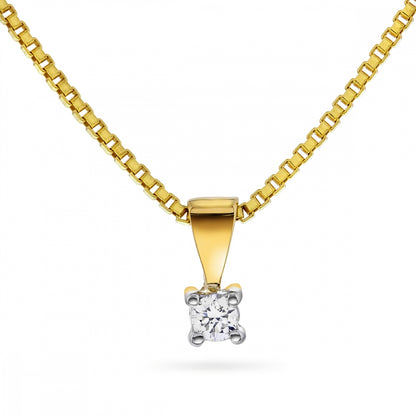 Min Første Diamant anheng i 585 gult gull med diamant 0,05 ct, bilde 1 av 2