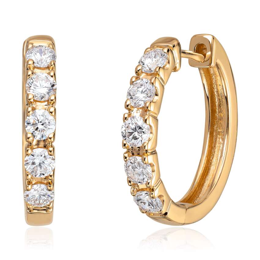 Allianse øreringer 1,00ct WSI gult gull Artikkelnr: AØ01 - 10 - 10WGU - Bjerveur.noAllianse øreringer 1,00ct WSI gult gull Artikkelnr: AØ01 - 10 - 10WGU