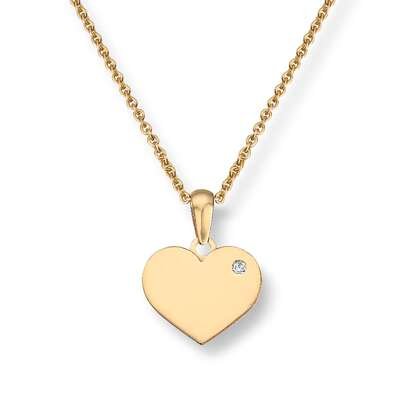 Anheng hjerte 0,015ct WSI 14K gult gull Artikkelnr: 27496 - Bjerveur.noAnheng hjerte 0,015ct WSI 14K gult gull Artikkelnr: 27496