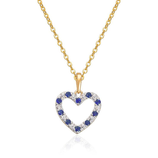 Anheng Hjerte Safir 0,007ct WSI Gult gull Artikkelnr: 27604 - Bjerveur.noAnheng Hjerte Safir 0,007ct WSI Gult gull Artikkelnr: 27604