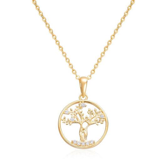 Anheng Livets tre i sølv forgylt og zirkoner - Bjerveur.no